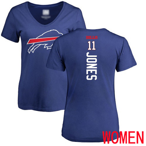 NFL Women Buffalo Bills #11 Zay Jones Royal Blue Backer T Shirt->women nfl jersey->Women Jersey